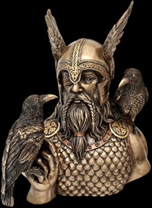 Odin skulptur polystone bust til stuen – nordisk dekorationsfigur